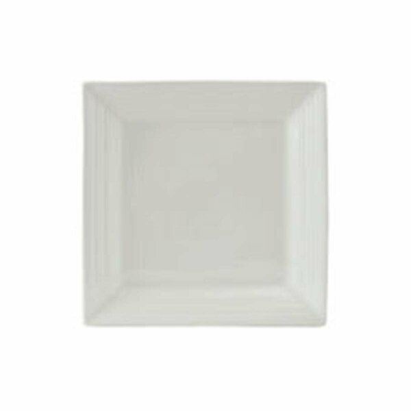 Tuxton China Vitrified China Square Plate Porcelain White - 8.5 in. - 1 Dozen FPH-0845
